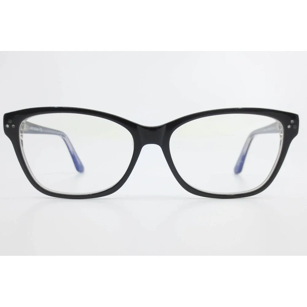 Link Occhiali OB 54-15 C.1 140 Black Cat Eye Eyeglasses Frames Demo Lenses 54mm